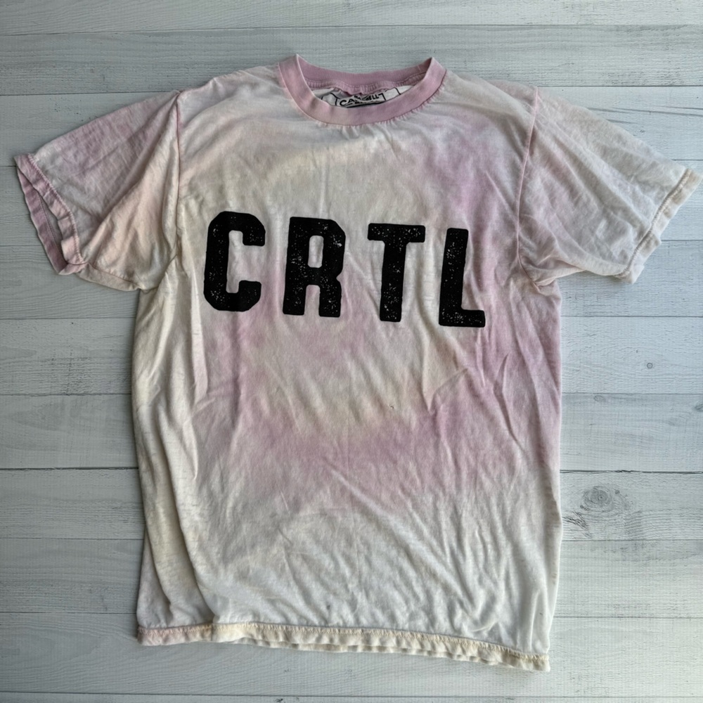 CRTL Pink Tie Dye Print Short Sleeve Tee S